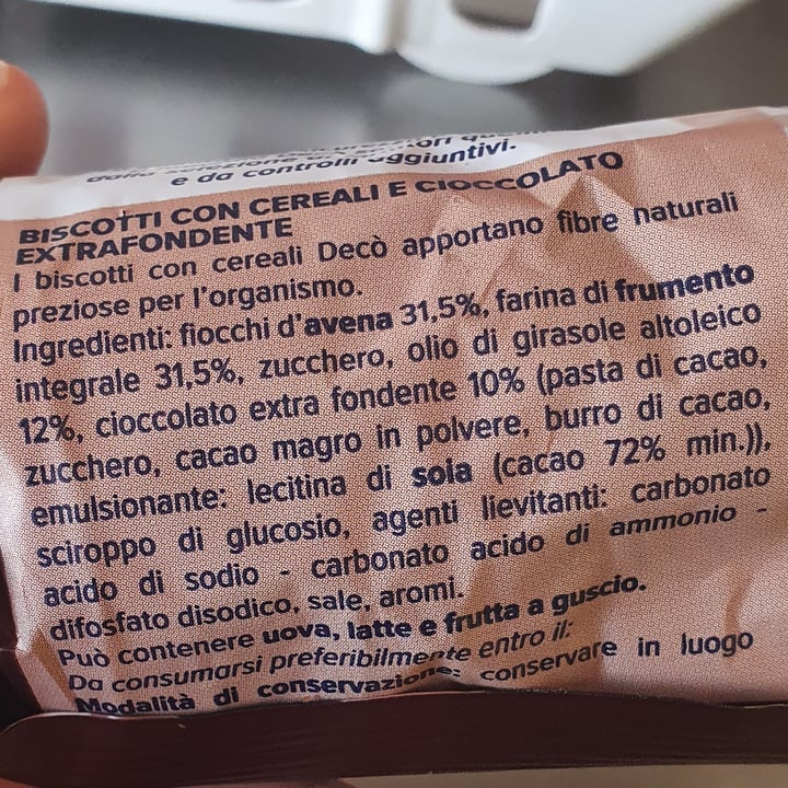 photo of Bio Decò biscotti cereali e cioccolato shared by @nebbia on  18 Dec 2021 - review