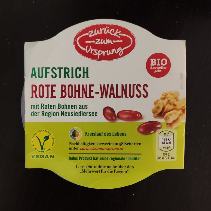 review photo of Zurück zum Ursprung Aufstrich Rote Bohne - Walnuss shared by @elisinwonderland on 11 Mar 2022 - review