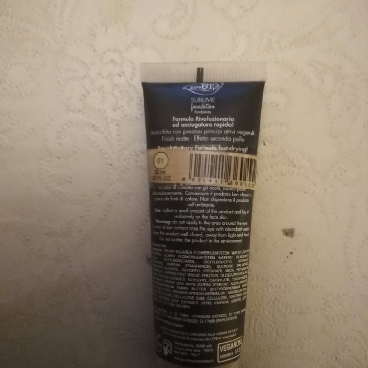 review photo of PuroBIO Cosmetico Sublime Foundation shared by @antotantoveg on 01 Dec 2021 - review