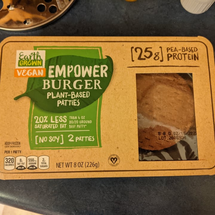 photo of Earth Grown Empower Burger Plant- Based Patties shared by @motorcitypanda on  10 Jan 2021 - review