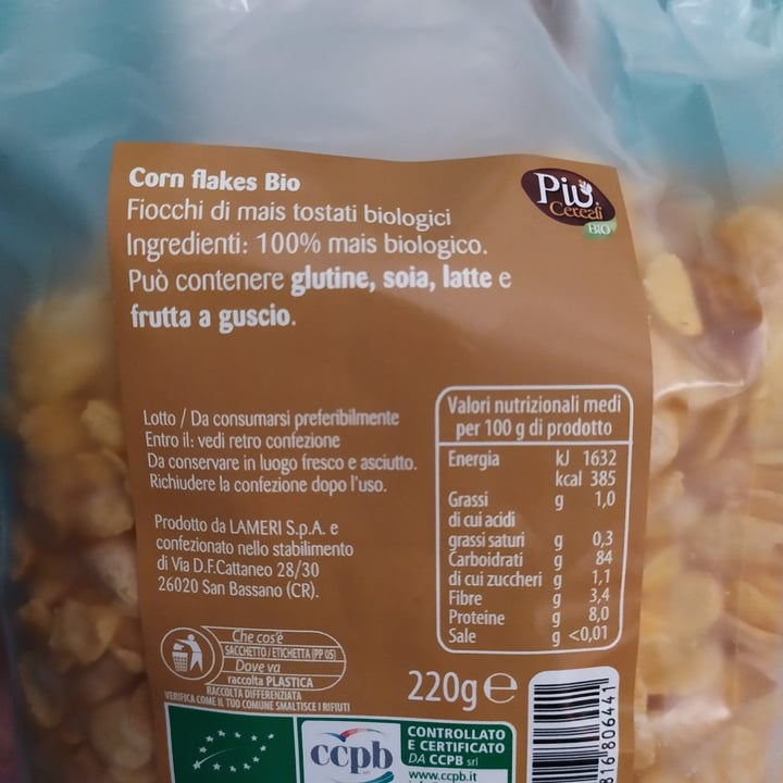 photo of Più  cereali bio Corn flakes shared by @rositarm on  15 Jan 2023 - review