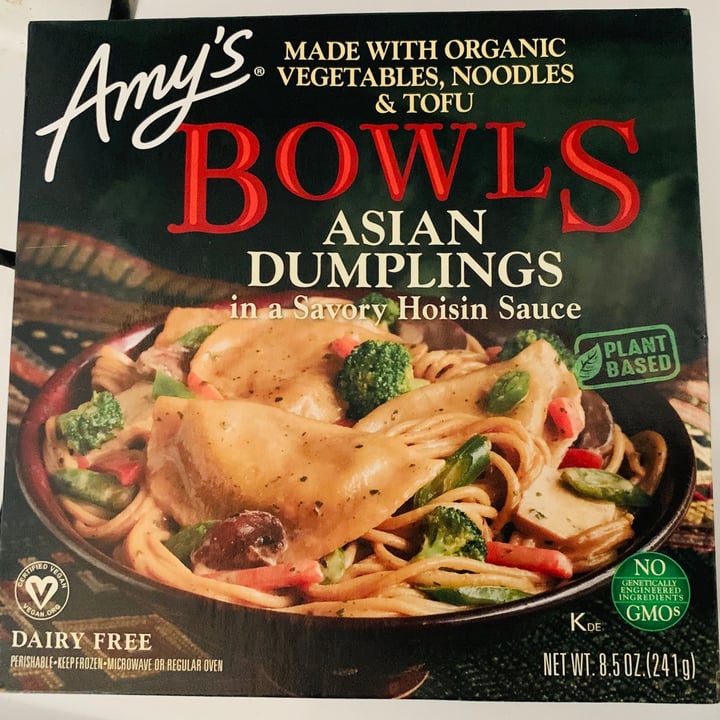 photo of Amy’s Amy’s Bowls - Asian Dumplings in Savory Hoisin Sauce shared by @allhess on  10 Oct 2020 - review