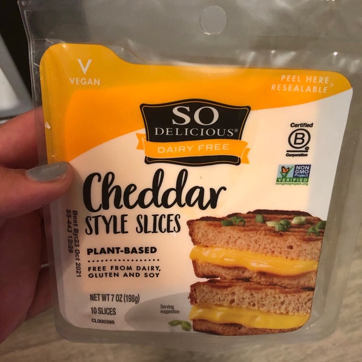 photo of So Delicious Dairy Free Cheddar Style Slices shared by @valeskafreire on  27 Aug 2021 - review