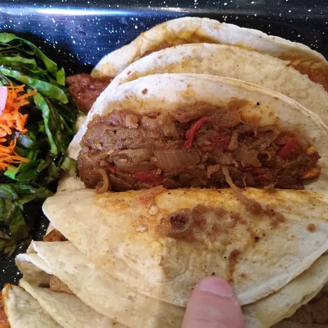Foto do prato “Taco De Barbacoa De Berenjena”