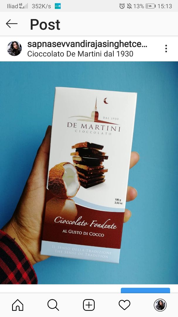 photo of De Martini Cioccolato De Martini Cioccolato shared by @seventeens on  19 Feb 2020 - review