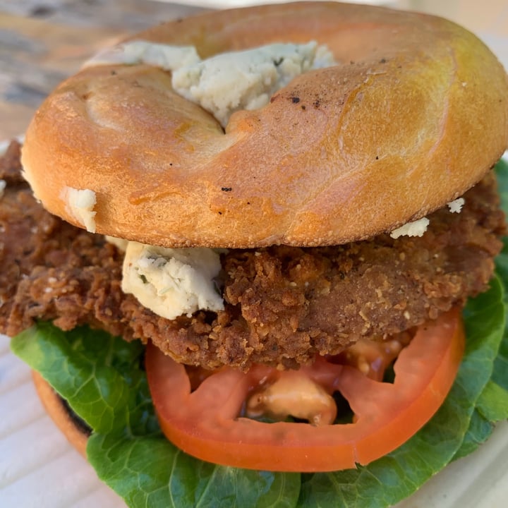 photo of The Butcher’s Son Fried Chicken Bagelwich shared by @veganpetite on  13 Aug 2020 - review