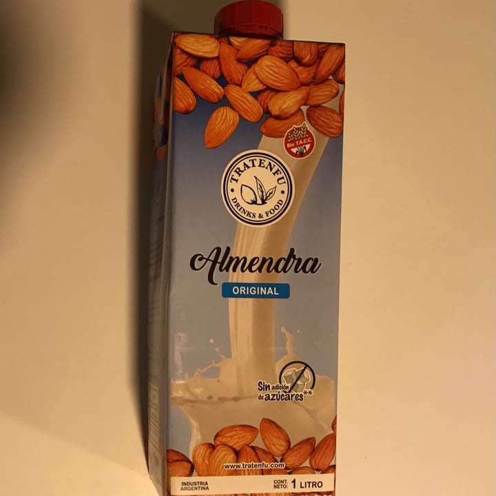 photo of Tratenfu Leche de Almendra Original shared by @martu on  25 Apr 2021 - review