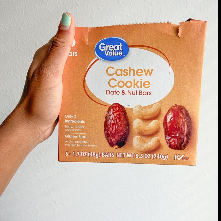 photo of Great Value  Cashew Cookie Bars shared by @perfectlyplantbased on  15 Jul 2021 - review