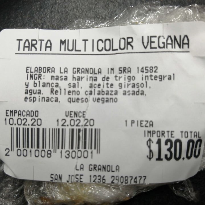 photo of Tienda Natural La Granola Tarta Multicolor Vegana shared by @mica15 on  10 Feb 2020 - review