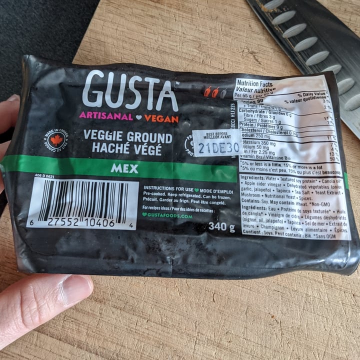 photo of Gusta Veggie Ground Mex shared by @maxoverdrive on  19 Nov 2021 - review