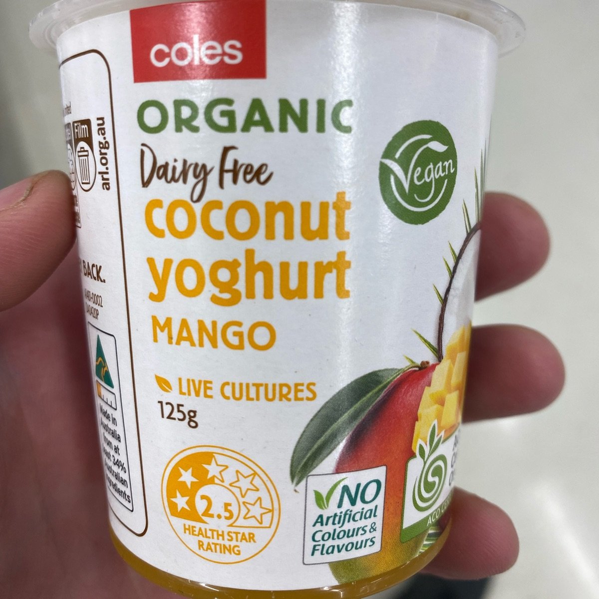 Coles Organic Dairy Free Coconut Yoghurt Mango Reviews abillion