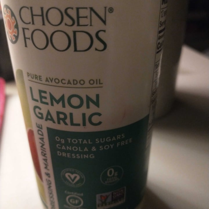 photo of Chosen Foods Lemon Garlic dressing shared by @veg4theanimals on  22 Nov 2020 - review