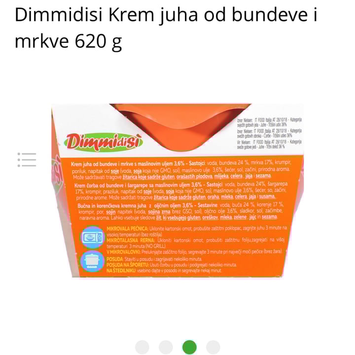 review photo of Dimmidisi Le zuppe fresche Vellutata Di Zucca E Carote shared by @holoceneperth on 20 Aug 2022 - review