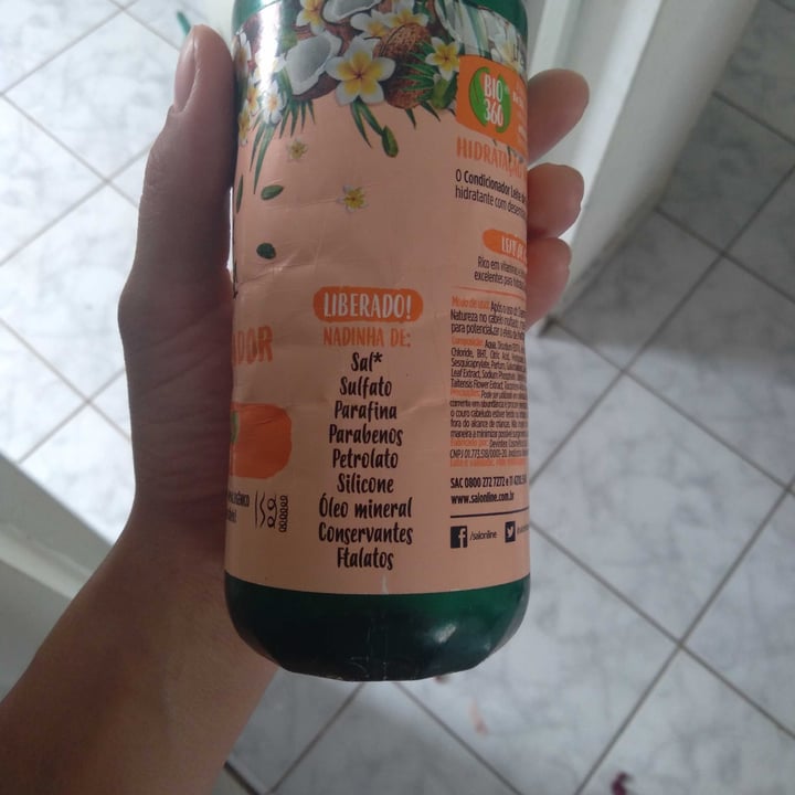 review photo of Salon line Condicionador Maria Natureza Leite De Coco shared by @leticiagama on 09 Jan 2022 - review