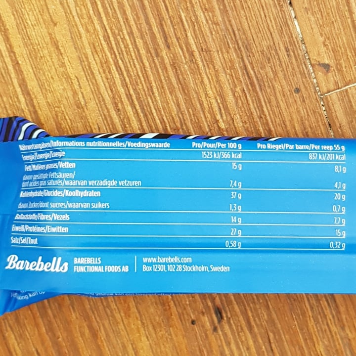 photo of Barebells Vegan Chocolate Dough shared by @vanpanda on  13 May 2022 - review