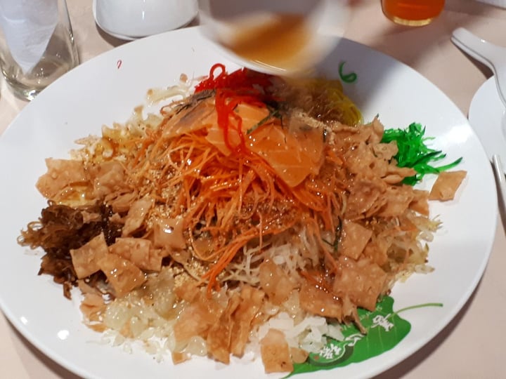 photo of Supreme Vege Pte Ltd 善心缘 That one dish where people use chopsticks to see who can raise the food higher shared by @tofublerk on  12 Feb 2020 - review
