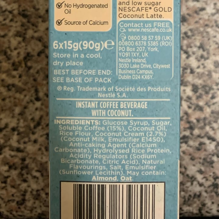 review photo of Nescafé Gold Coconut Latte shared by @sbarlxw on 12 Jan 2022 - review