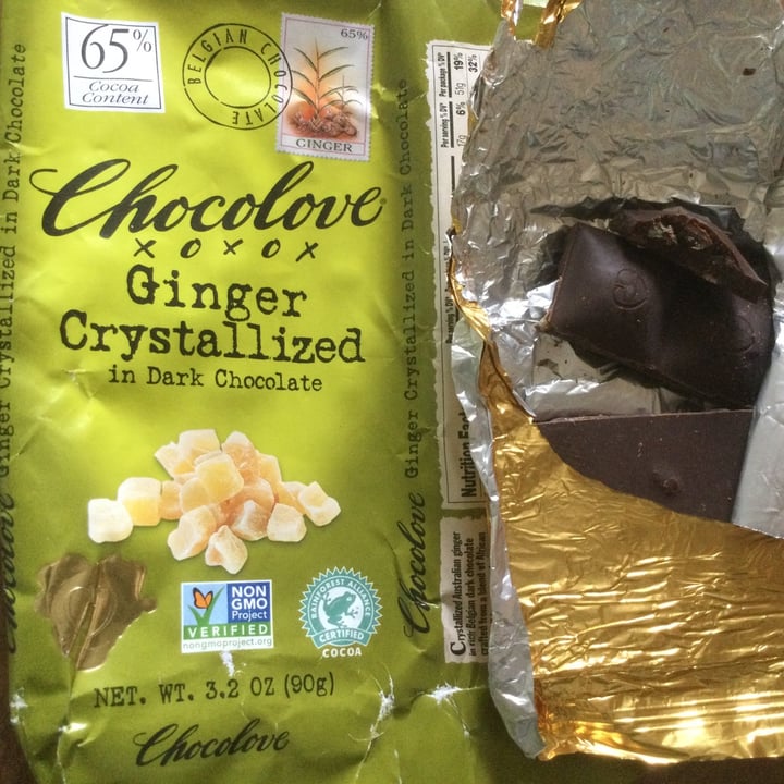 review photo of Chocolove Ginger crystallized in dark chocolate shared by @pattyrf on 16 Sep 2021 - review