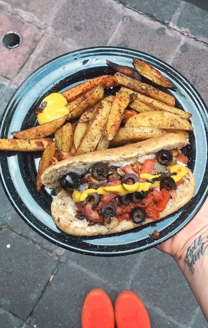 photo of Gorucha's Burger Hot dog shared by @theveganbooty on  05 Mar 2020 - review