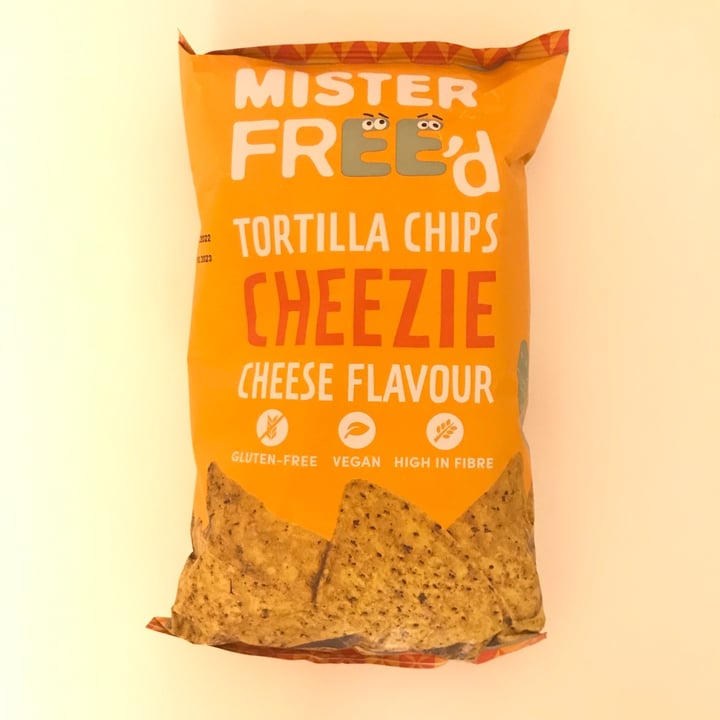 photo of Mister Free'd Tortilla Chips Cheese Flavoured shared by @veganforanimal on  12 Jun 2022 - review