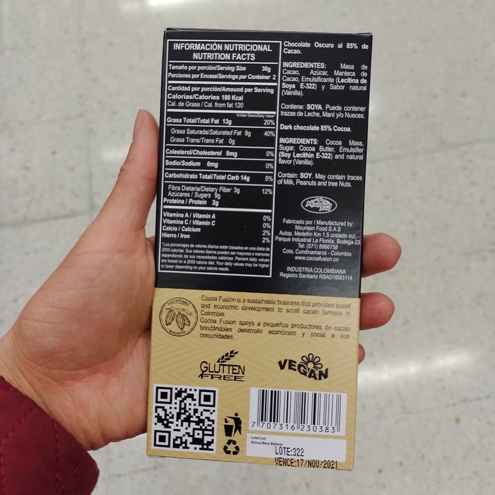 review photo of Cocoa fusion Barra De Chocolate shared by @andreitaduarte on 23 Jan 2021 - review