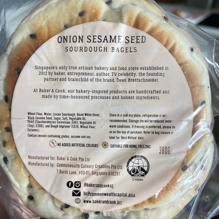 review photo of Baker & Cook Onion Sesame Seed Sourdough Bagel shared by @carachew on 03 Jan 2022 - review