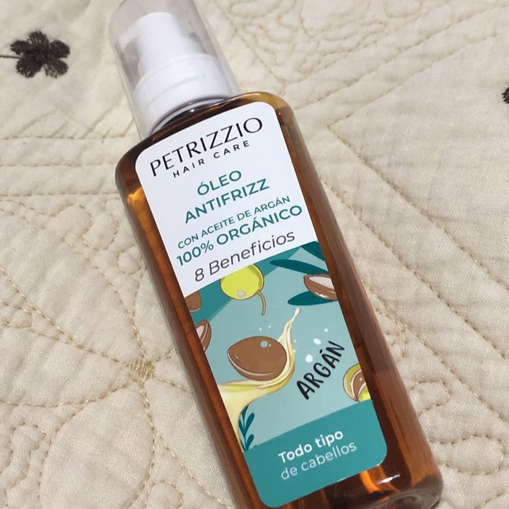 photo of Petrizzio oleo antifrizz con aceite de argan 100% ORGANICI shared by @veganosanfernando on  01 Aug 2022 - review