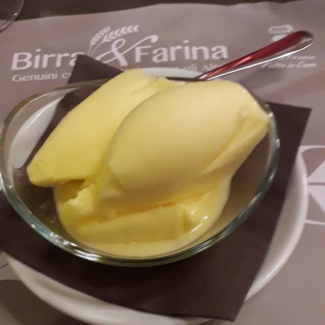 Photo of the dish “sorbetto al mandarino”