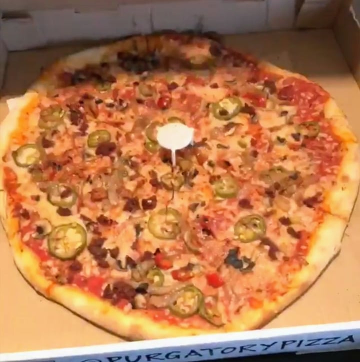 review photo of Purgatory Pizza Jalapeno onion pizza shared by @veggiegirl on 20 Jun 2019 - review