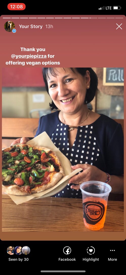 photo of Your Pie Plant based pizza shared by @mvivas10 on  20 Aug 2019 - review
