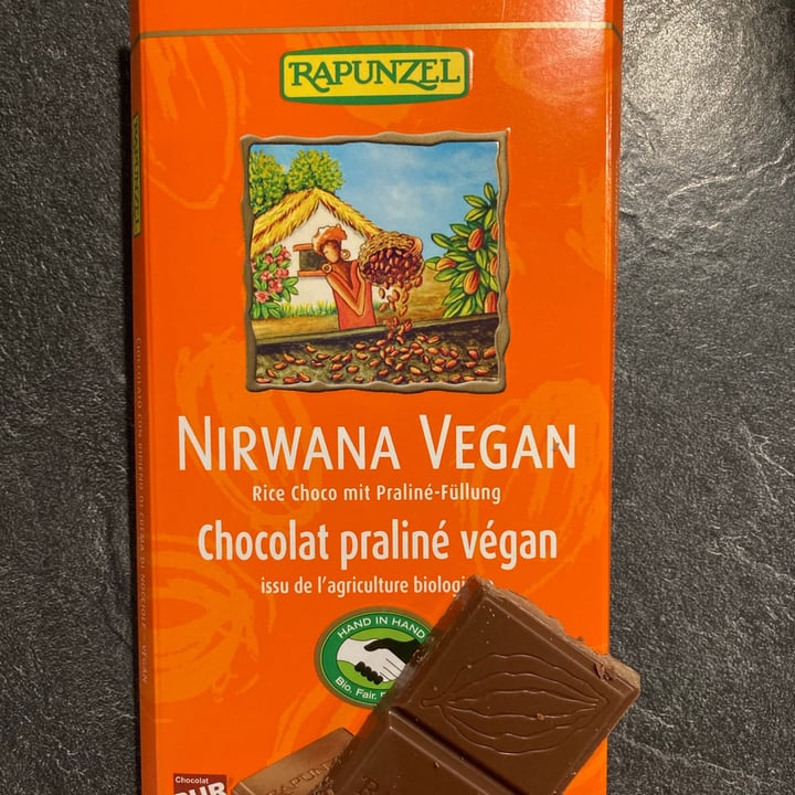photo of Rapunzel Nirwana Vegan Chocolat Praliné shared by @jana030 on  25 Apr 2021 - review