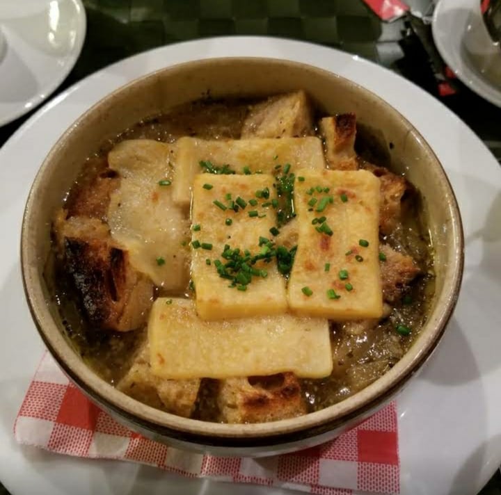 photo of Le Potager du Marais French onion soup shared by @mmaustin on  31 Mar 2020 - review