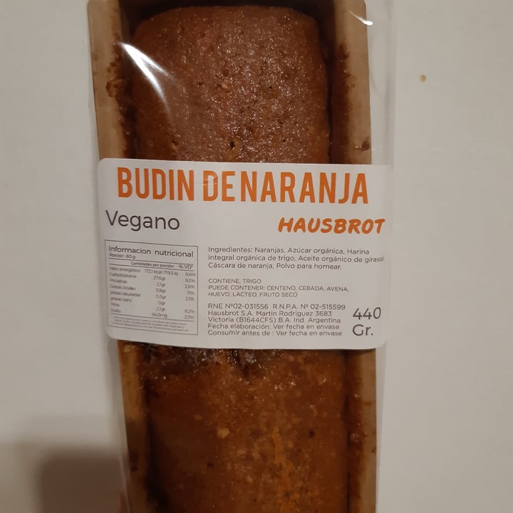 photo of Hausbrot Budin de naranja shared by @lupesaracho on  23 Aug 2021 - review