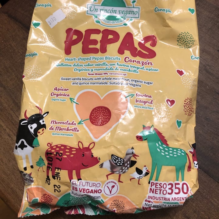 review photo of Un Rincón Vegano Pepas de Corazon Galletitas Dulces con Sabor a Vainilla con Harina Integral, Azucar Organica y Mermelada de Membrillo shared by @ushiveg on 29 Sep 2021 - review