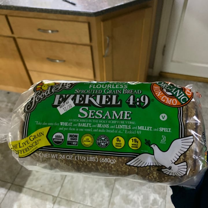 review photo of Food For Life Ezekiel 4:9 Sesame Sprouted Bread shared by @bernie17 on 31 Dec 2020 - review