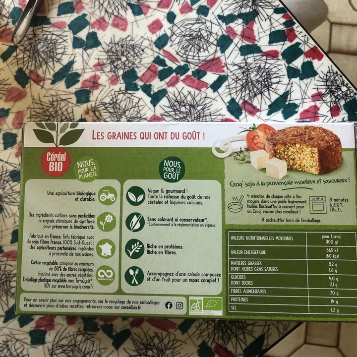 photo of Céréal Bio soja à la provençale tofu français shared by @marionaubry on  17 Jul 2021 - review