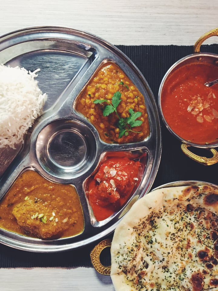photo of Masala Masala - Indian restaurant Vegan Thali shared by @ggreen16 on  18 Feb 2018 - review