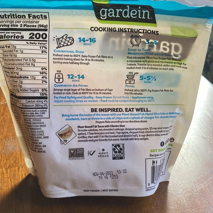 photo of Gardein Golden Plant Based F'sh Filets  shared by @fingernailsforcash on  03 Jan 2022 - review