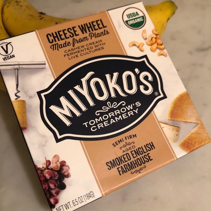 photo of Miyoko's Creamery Smoked English Farmhouse Cheese Wheel shared by @evolotus on  04 Oct 2020 - review