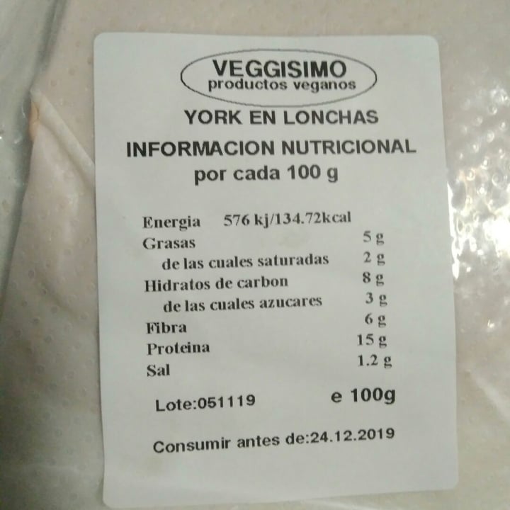 photo of Veggisimo York En Lonchas shared by @gottakill on  27 Nov 2019 - review