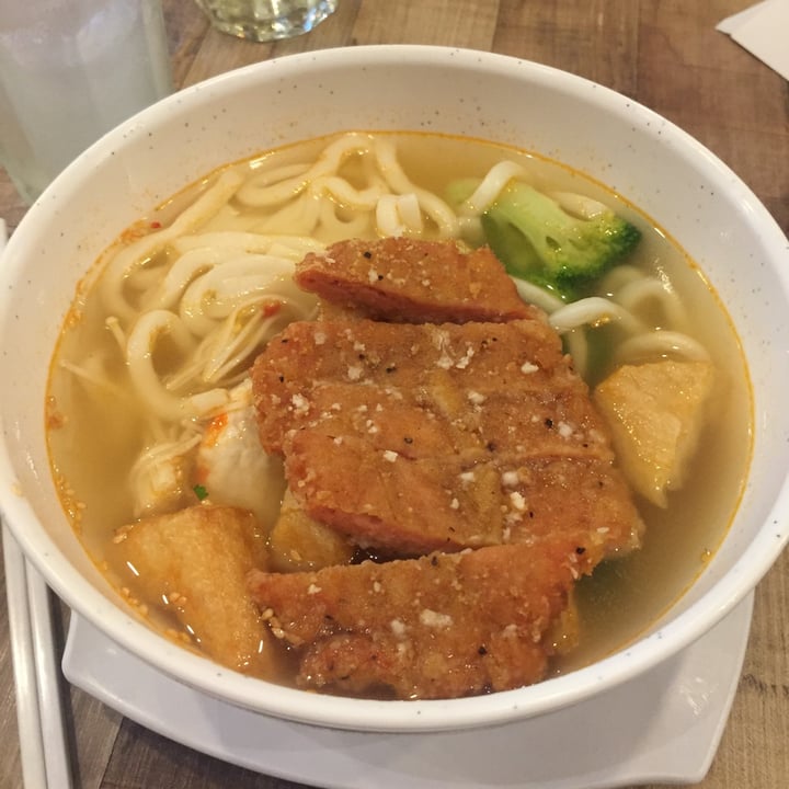 photo of Nature Cafe Spicy Udon Soup w' Fried Chicken shared by @jenniferoconnor on  05 Oct 2020 - review