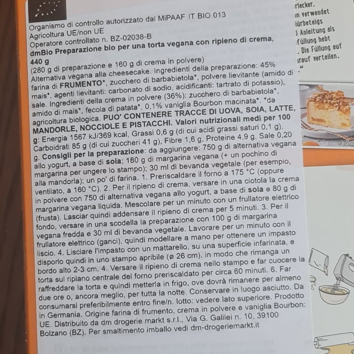 review photo of dmBio Vegane Backmischung Käsekuchen-Alternative shared by @creepysunset on 28 May 2022 - review