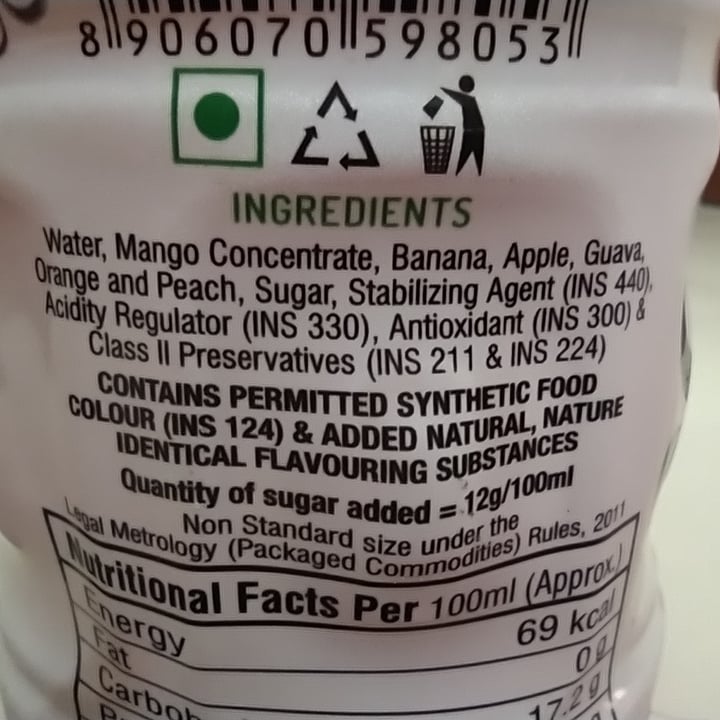 photo of Fresca (Various Brands) Tropical Mix Fruit Drink shared by @chaitali on  27 Mar 2022 - review