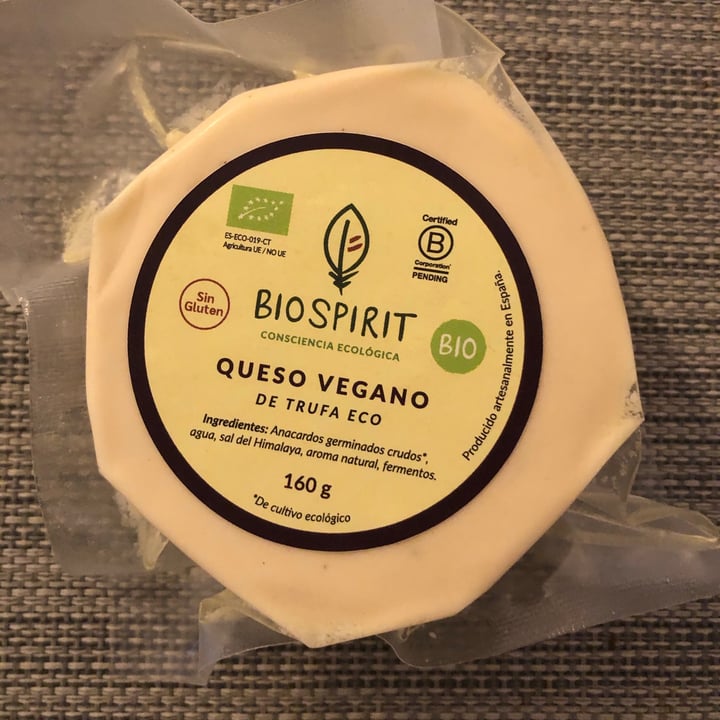 photo of Biospirit queso vegano de trufa eco shared by @neil on  02 Mar 2021 - review