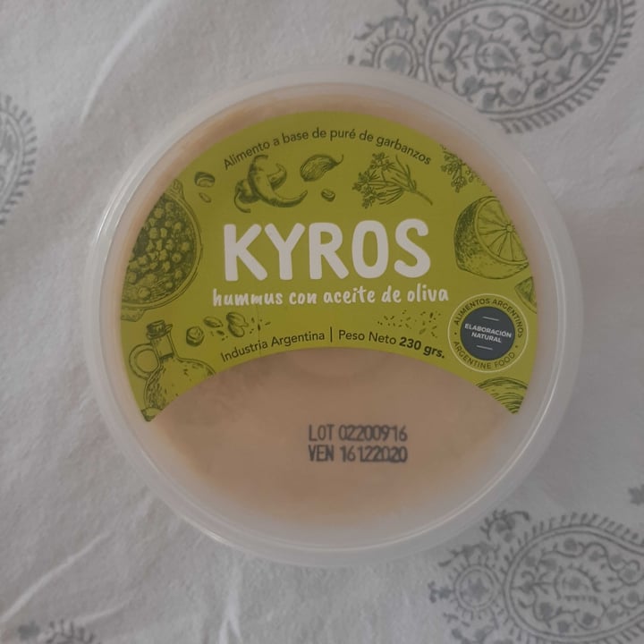 photo of Kyros Hummus con Aceite de Oliva shared by @arielfernandez on  19 Oct 2020 - review