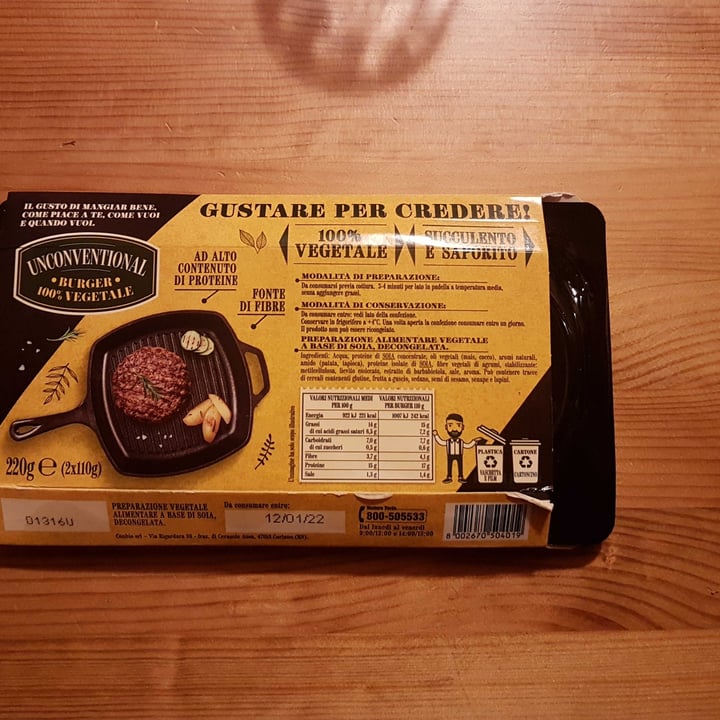review photo of Unconventional Burger Vegetale Classico - Classic Burger shared by @pipppi on 29 Dec 2021 - review