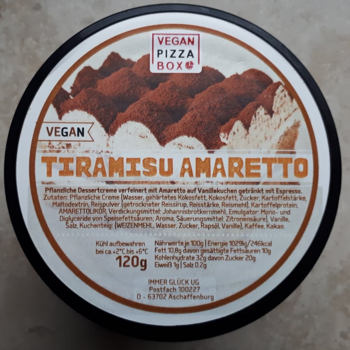 photo of Vegan Pizza Box Tiramisu Amaretto shared by @bluesoul on  27 Aug 2021 - review