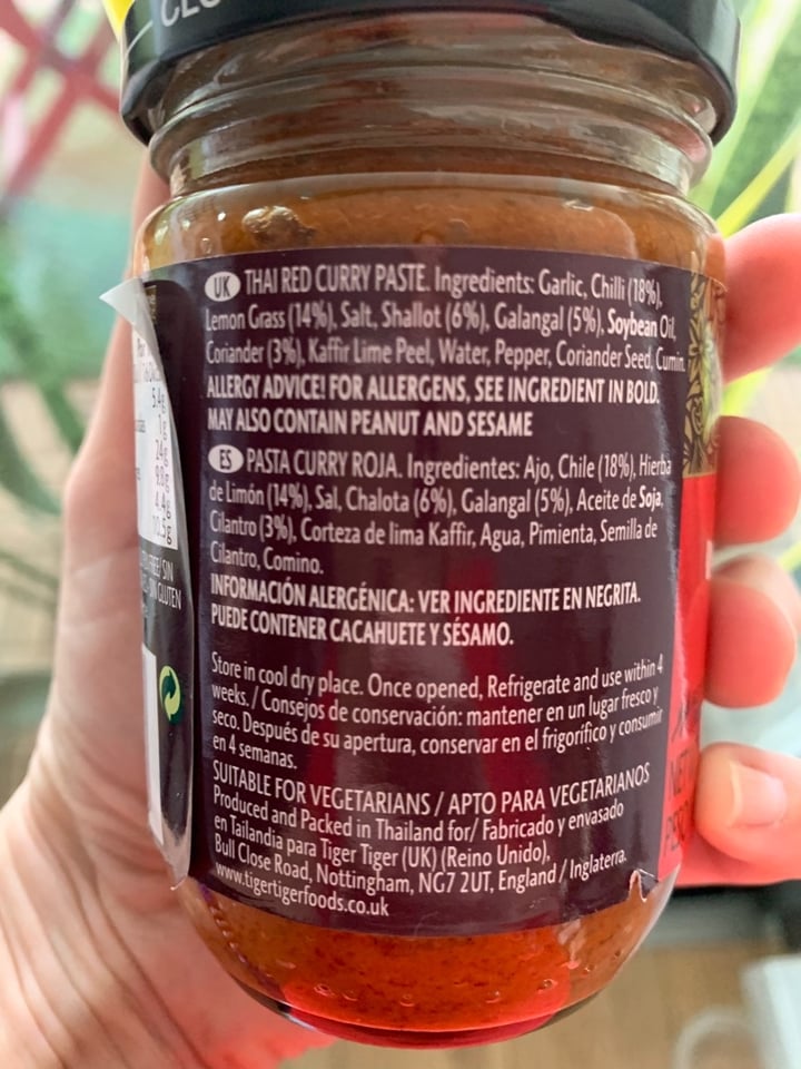 photo of Tiger Tiger Thai Red Curry Paste shared by @marturski on  10 Dec 2019 - review
