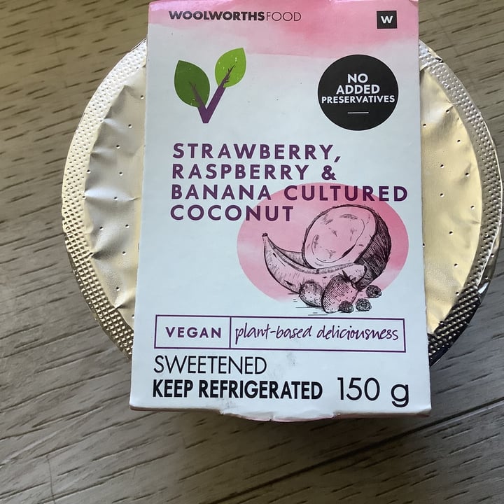 photo of Woolworths Food Strawberry, Raspberry & Banana Cultured Coconut shared by @rubywatson on  08 Sep 2021 - review