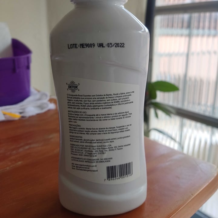 review photo of Orgânico Natural Enxaguante bucal suavetex shared by @thays on 18 Apr 2022 - review